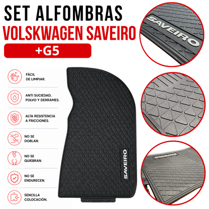 Set Juego Alfombras Volkswagen SAVEIRO en goma específicas