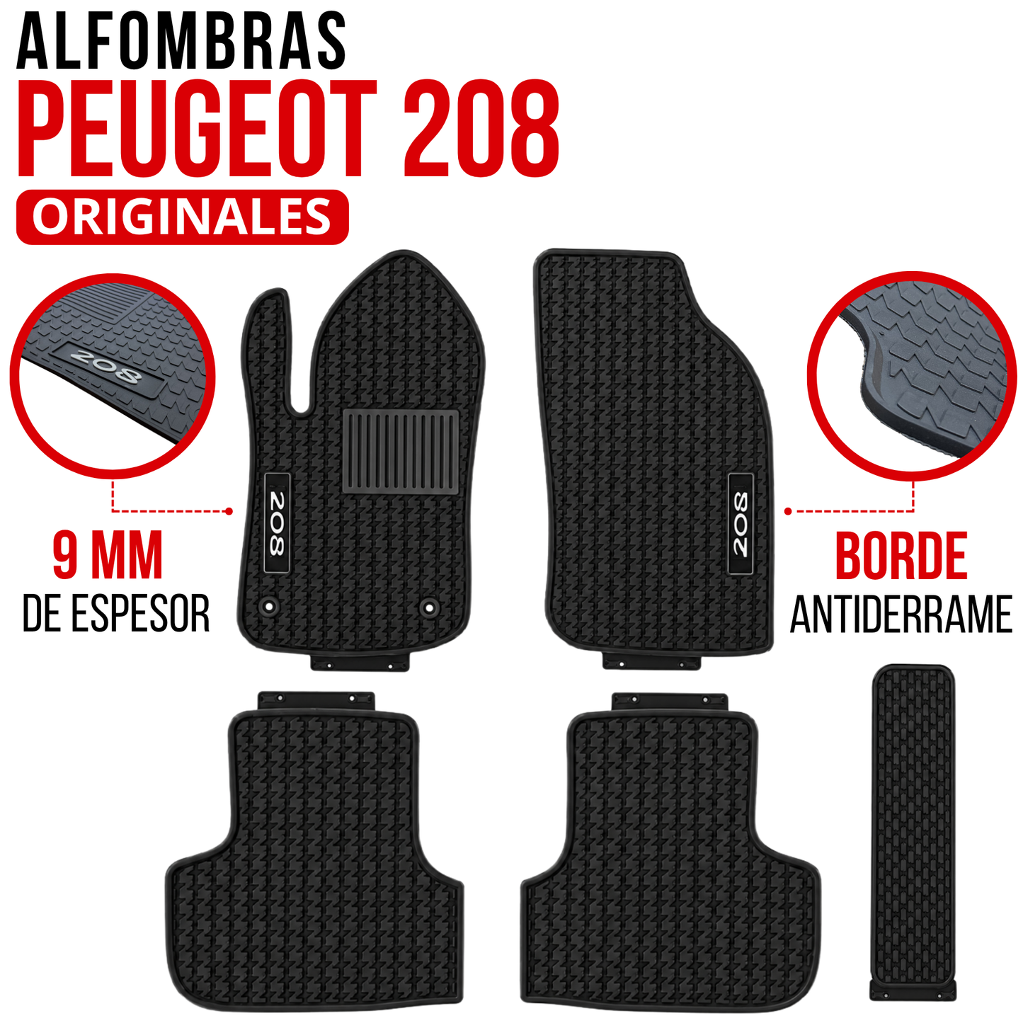 Alfombras Peugeot 208 Juego Alfombras Originales En Goma