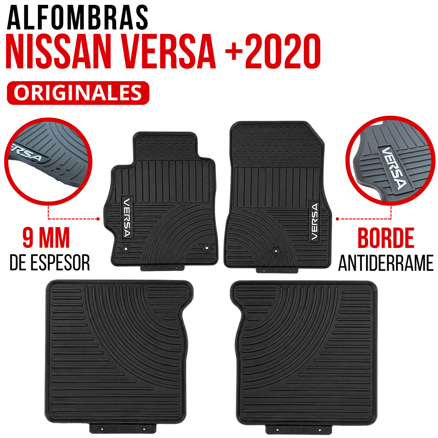 Juego alfombra Nissan Versa +2020 especificas originales