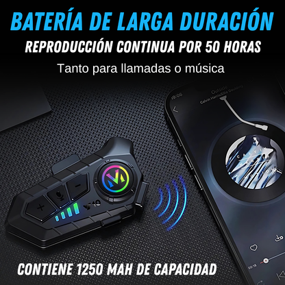 Intercomunicador Casco Motos Llamadas Bluetooth Manos Libres V6 PLUS