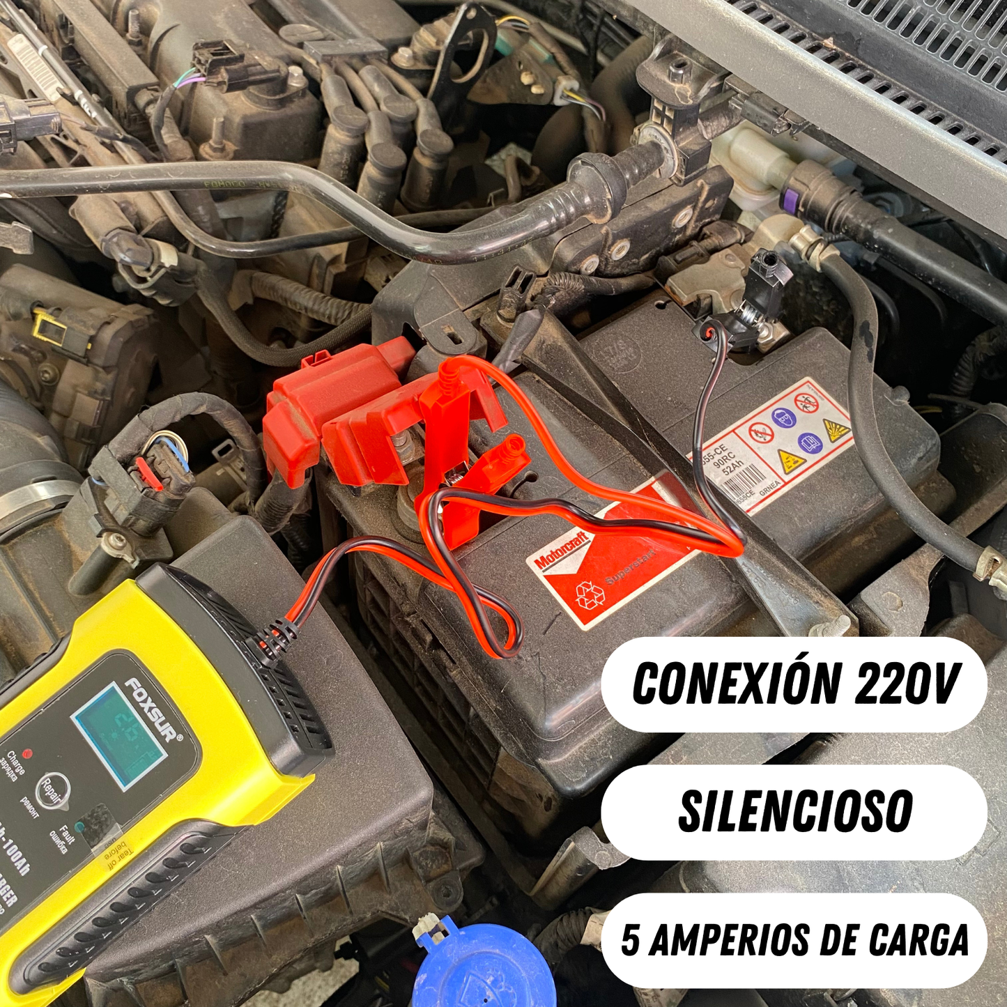 Cargador De Baterías De Autos Motos 12v Portátil Automático