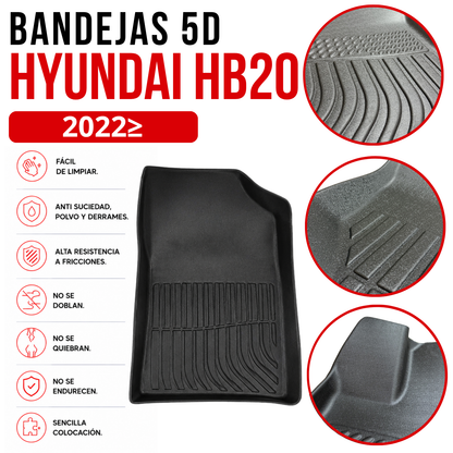 Alfombra HYUNDAI HB20 Bandeja Rígida 5d Bandeja De Piso