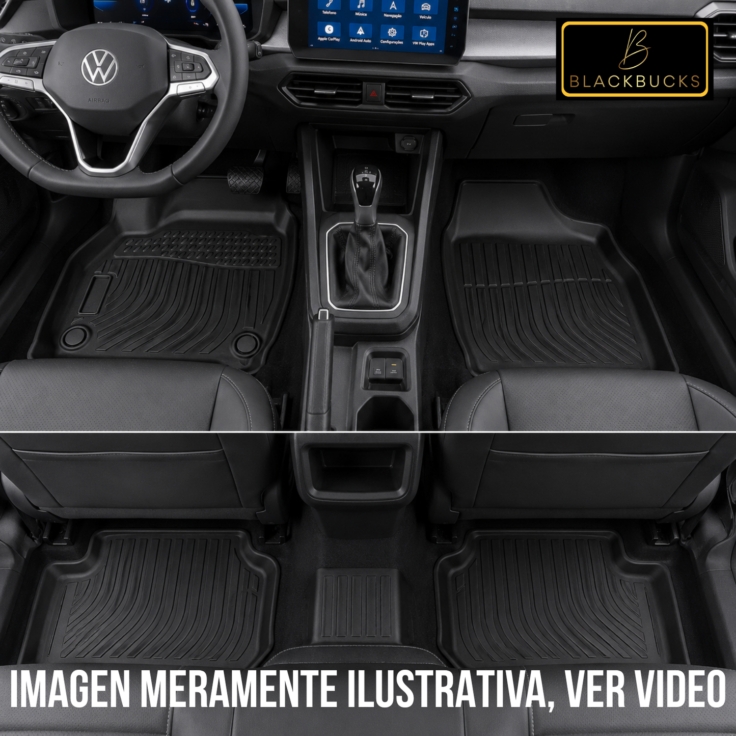 Alfombra Volkswagen Tera Bandeja Rígida 5d Bandeja De Piso Set alfombras TPE