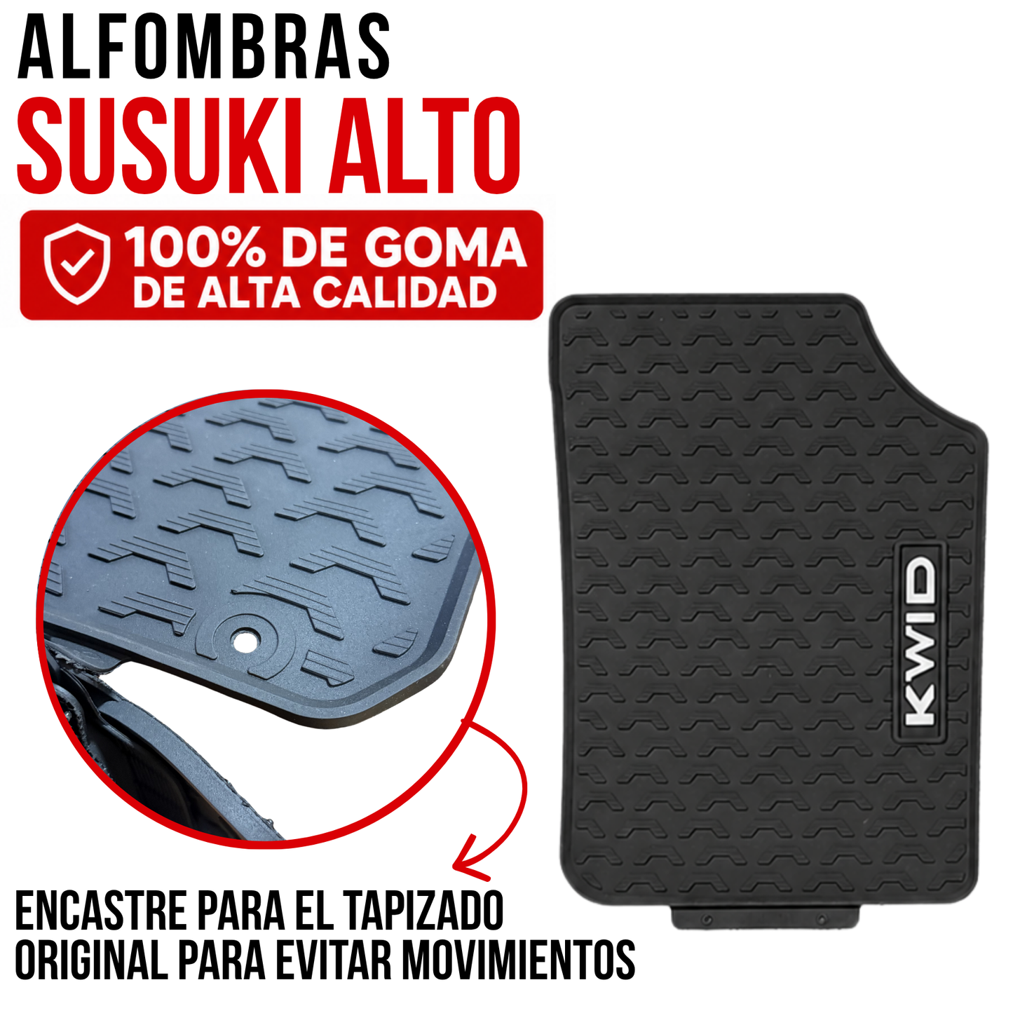 Juego alfombras Renault KWID en goma especificas originales