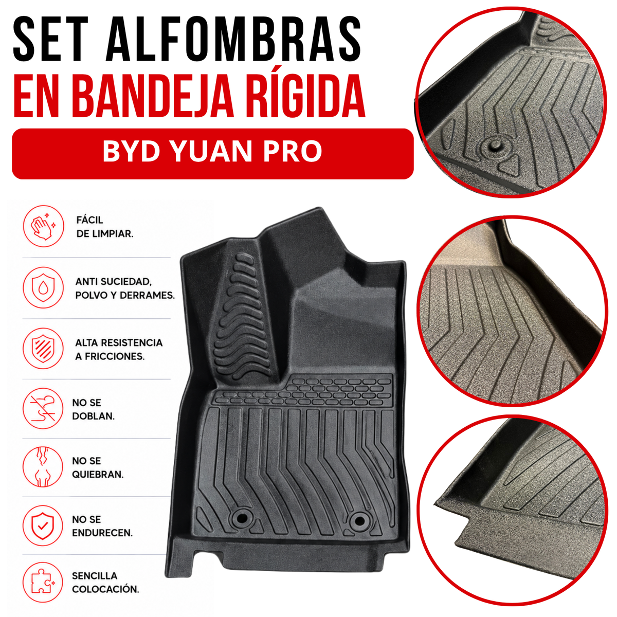 Alfombra Bandeja Rígida Byd Yuan Pro Juego 5d Original Suv