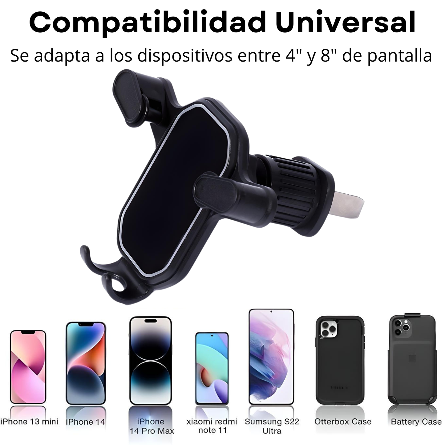 Soporte Para Celular De Auto Universal Ajustable En Rejilla