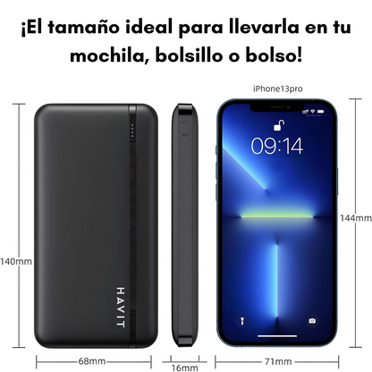 Power Bank Batería Externa Portátil Usb-c De Carga Rápida