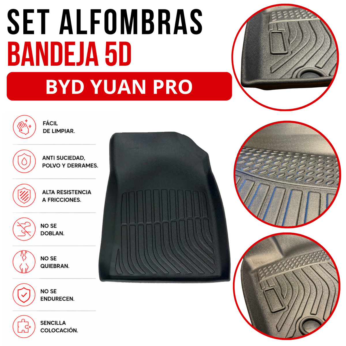 Alfombra Bandeja Rígida Byd Yuan Pro Juego 5d Original Suv