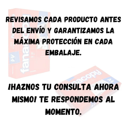 Pack Resma Hoja A4 Caja X5 Fanacopy Papel Blanco Impresora