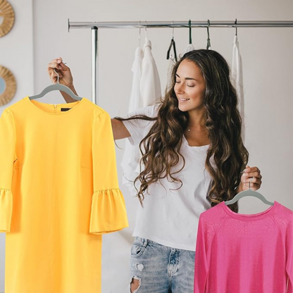Perchas Para Ropa De Terciopelo Antideslizante Pack De 10uni