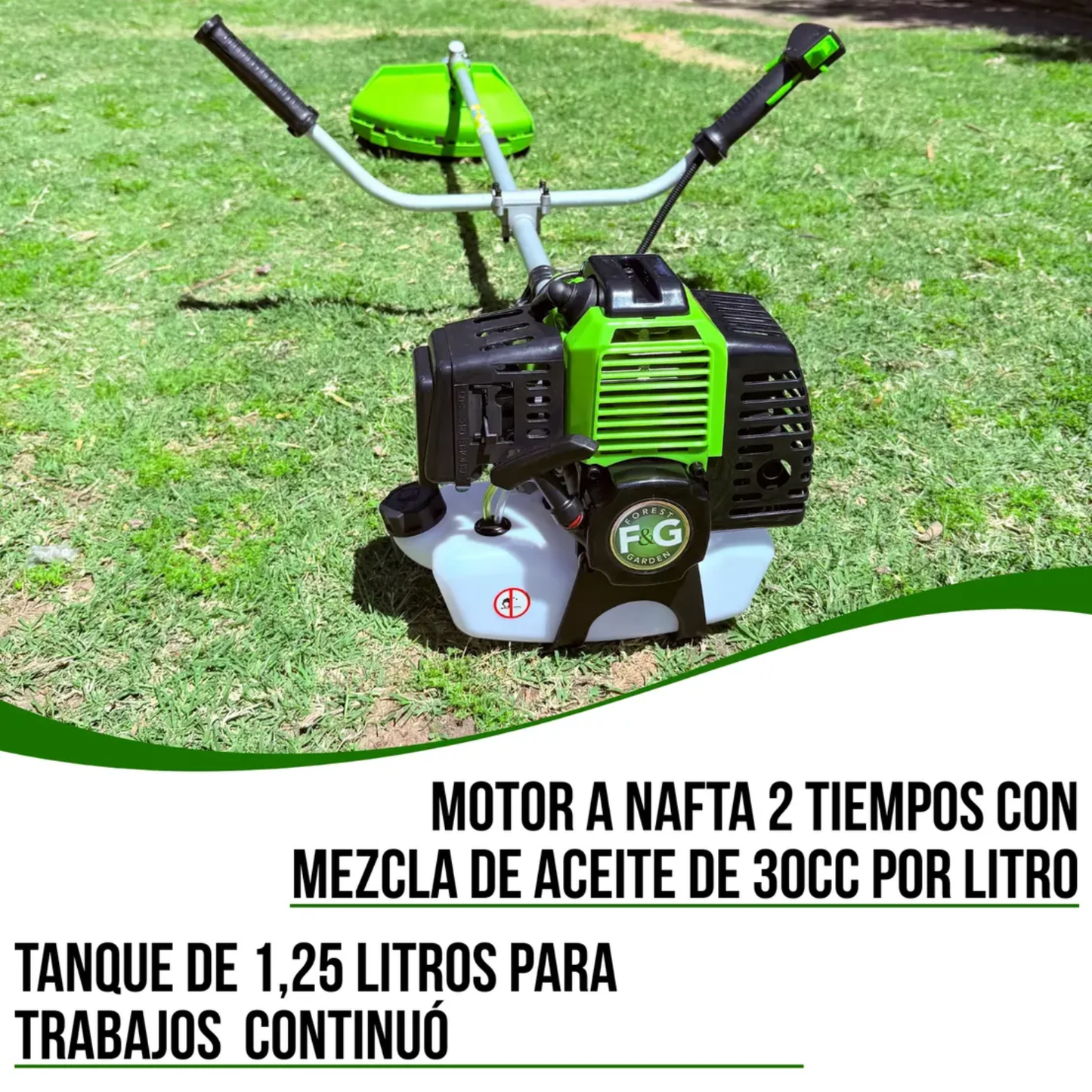 Desmalezadora Cortadora De Pasto Bordeadora A Nafta 52cc Forest y Garden