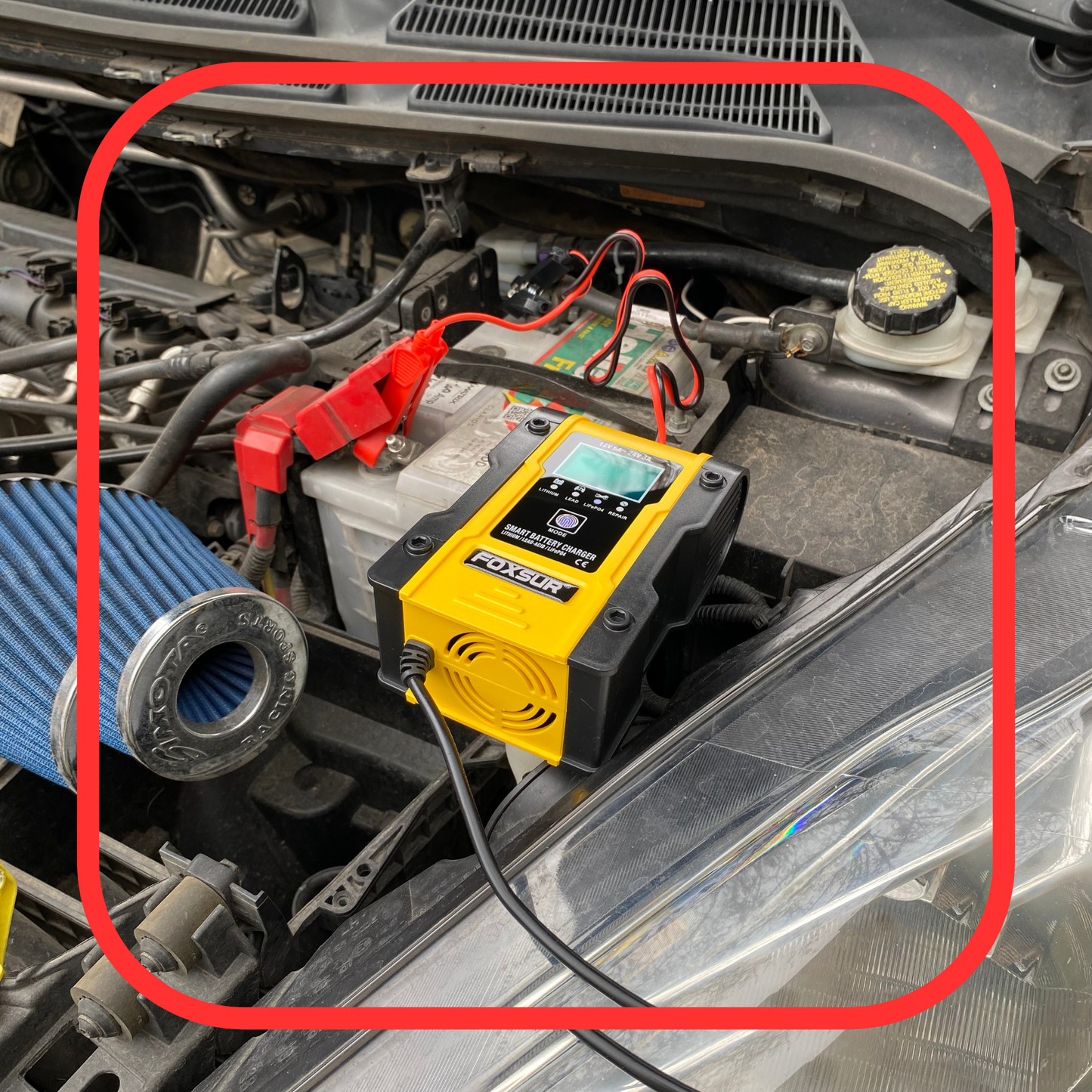 Cargador Automático Portátil 12v 100ah Lcd Para Autos Y Motos