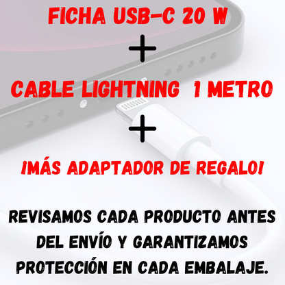 Cargador con cable compatible para Iphone