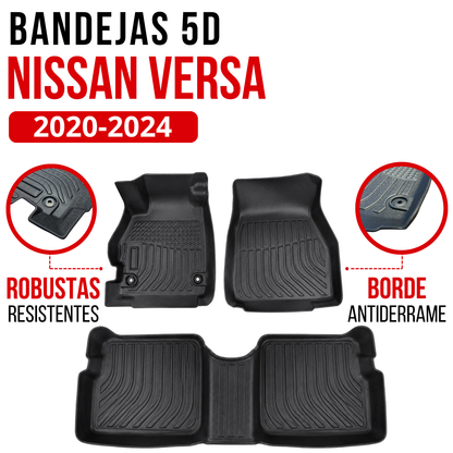 Alfombra Nissan Versa 2020/2024 Bandeja Rígida 5d Bandeja De Piso Dura