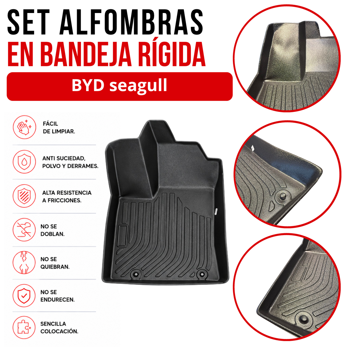 Alfombra Bandeja Rígida Byd Seagull Juego 3d Original Auto