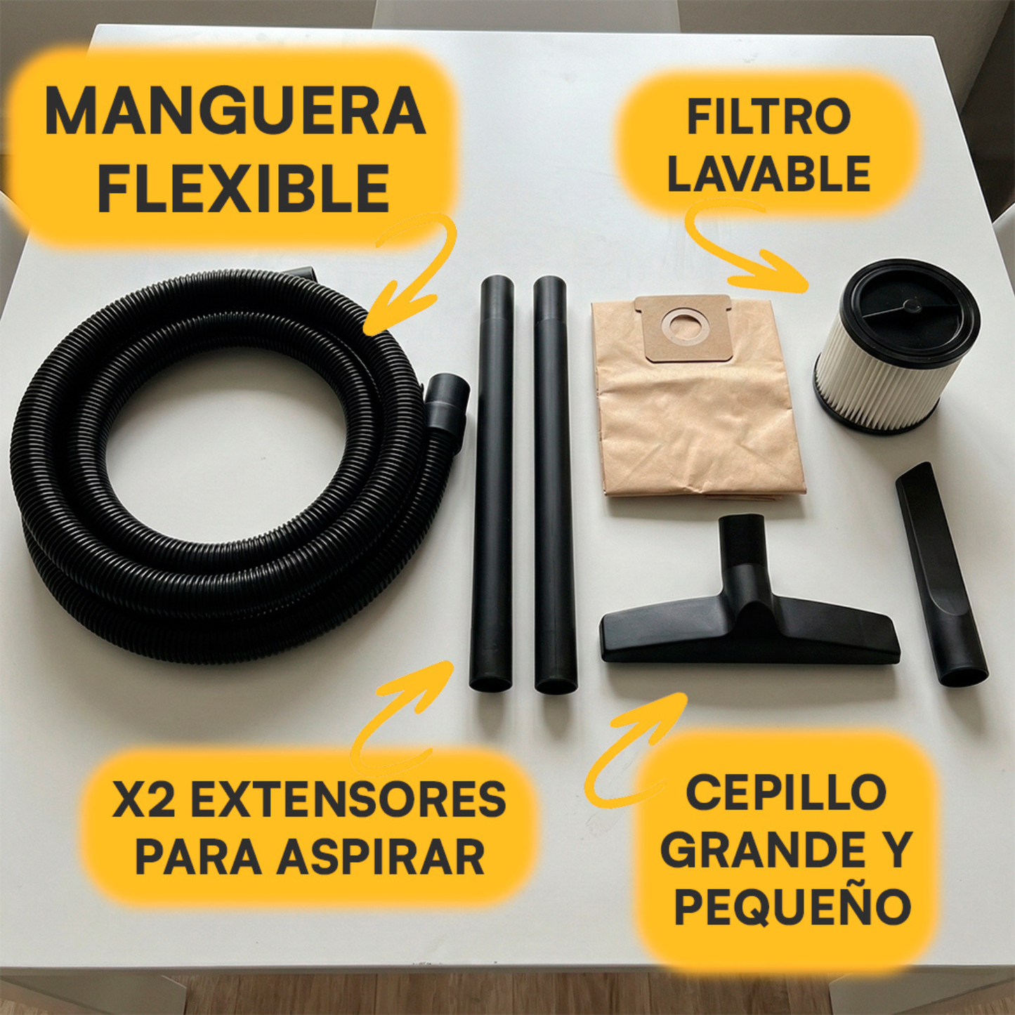 Aspiradora Industrial Profesional Stanley De Tacho Sin Bolsa POLVO Y AGUA