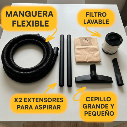 Aspiradora Industrial Profesional Stanley De Tacho Sin Bolsa POLVO Y AGUA
