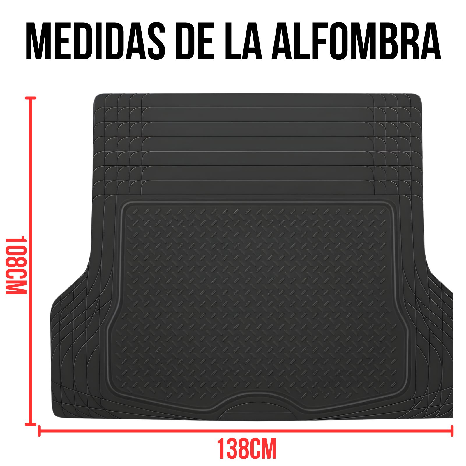 Alfombra Baúl Valija Suv Auto Camioneta Goma Universales