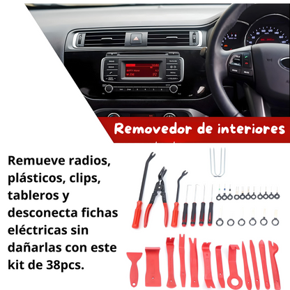 Kit Herramientas Plásticas Desmontar Paneles/interior exterior Auto
