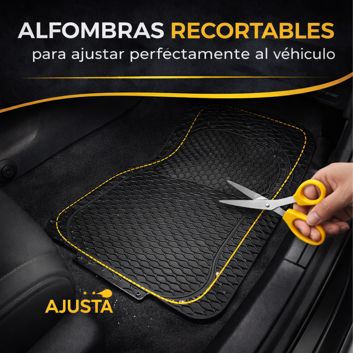 Juego Alfombra Para Auto De Goma Alfombras Universales Autos