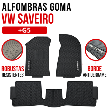 Set Juego Alfombras Volkswagen SAVEIRO en goma específicas