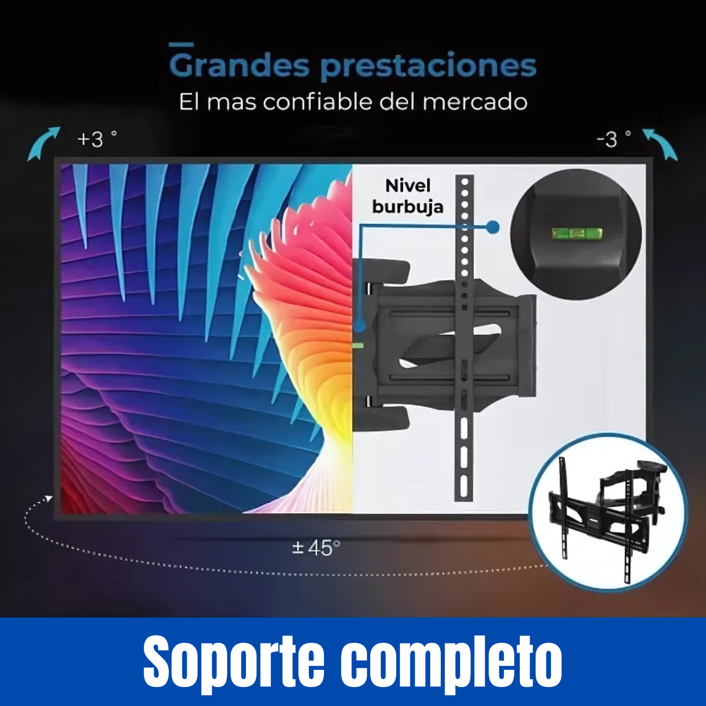 Soporte Para Smart Tv Led Televisor Móvil Articulado 32-70