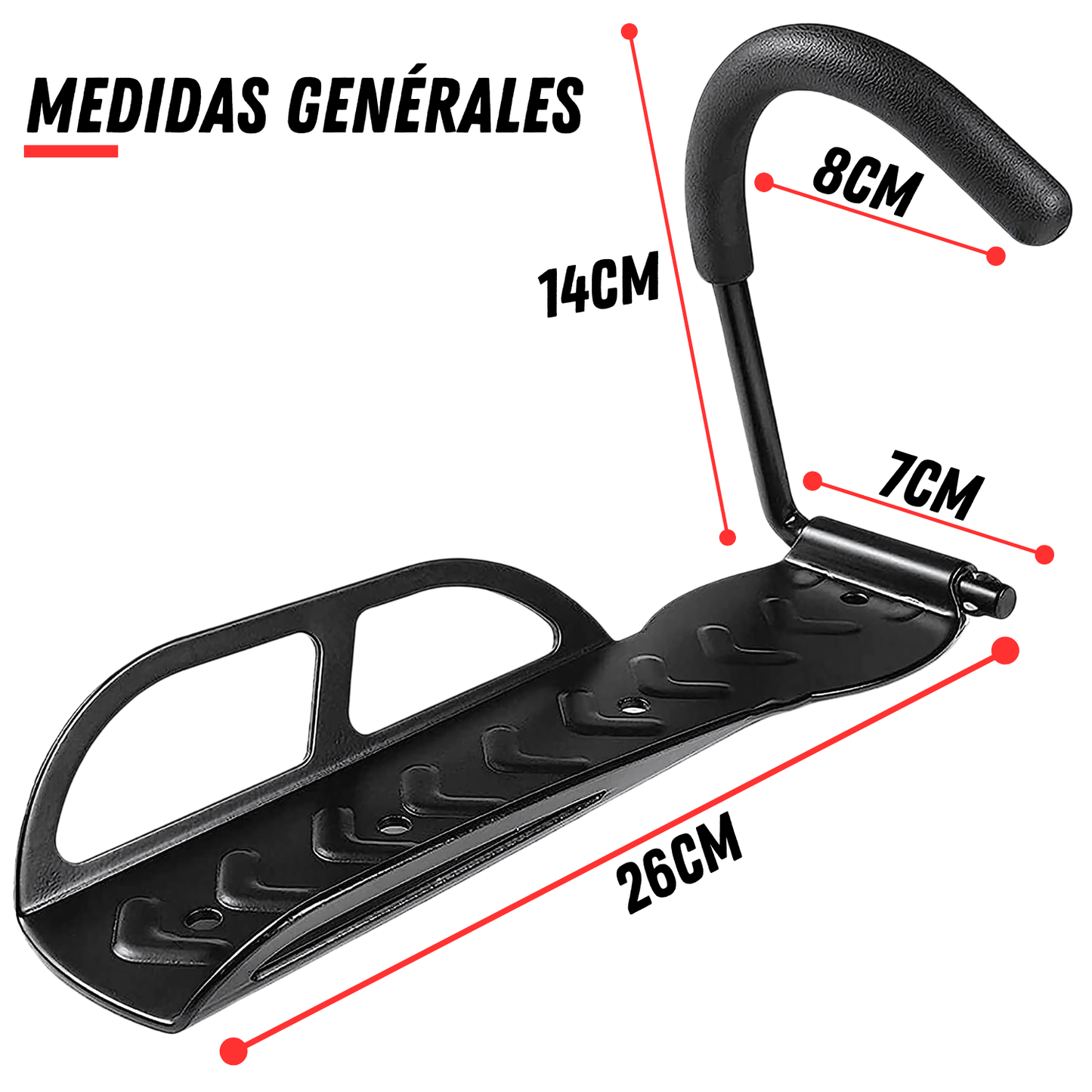 Soporte Bicicleta De Pared Vertical Gancho Universal Bicicletas