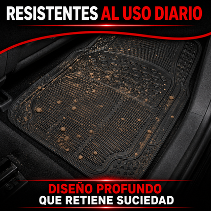 Juego Alfombra Para Auto De Goma Alfombras Universales Autos