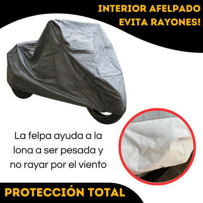 Funda Cubre Moto Lona Impermeable Afelpada Cobertor De Motos BLACKBUCKS