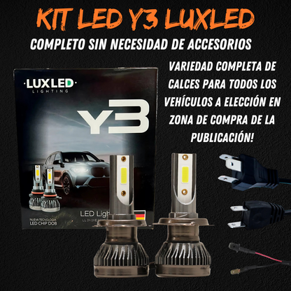 Lampara Led Para Auto Y3 6500k Kit Cree Led H1 H4 H7 Potente