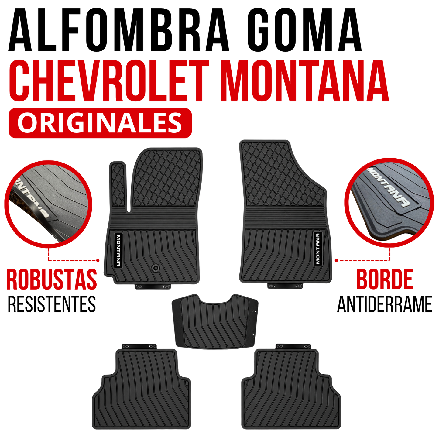 Alfombra Chevrolet Montana Bandeja En Goma 5d Alfombra Piso 2022 a 2026