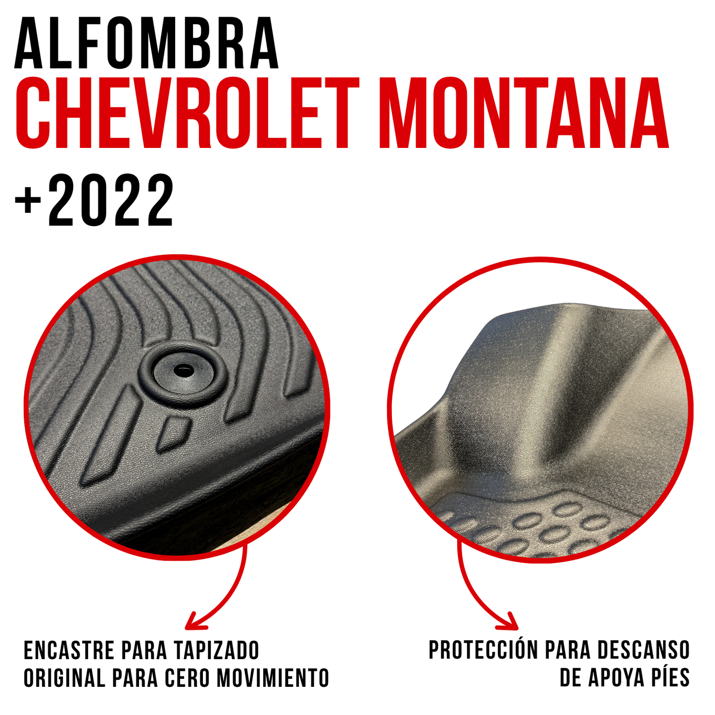 Alfombra CHEVROLET MONTANA Bandeja Rígida 5d Bandeja De Piso
