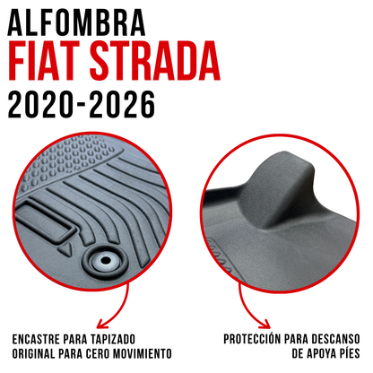Juego Alfombras Fiat Strada Bandeja Rígida 5d Bandeja De Piso