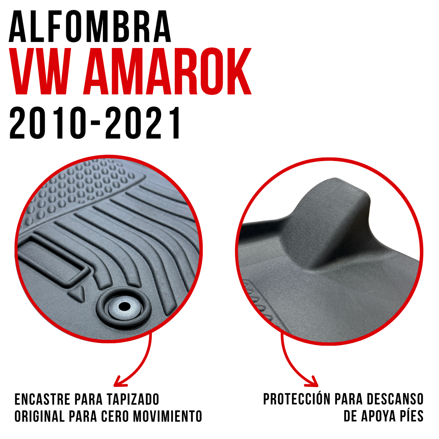 Alfombra Volkswagen Amarok Bandeja Rígida 5d Bandeja De Piso