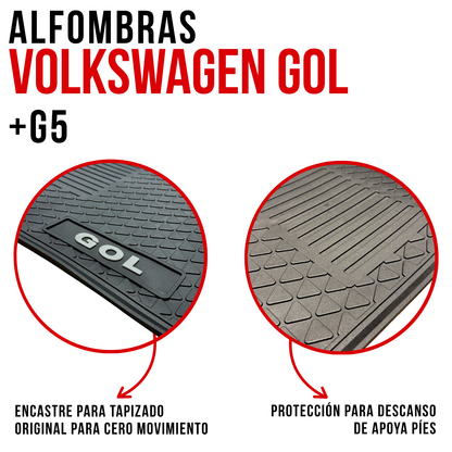 Set Alfombras Auto Volkswagen Gol Juego Especifico En Goma