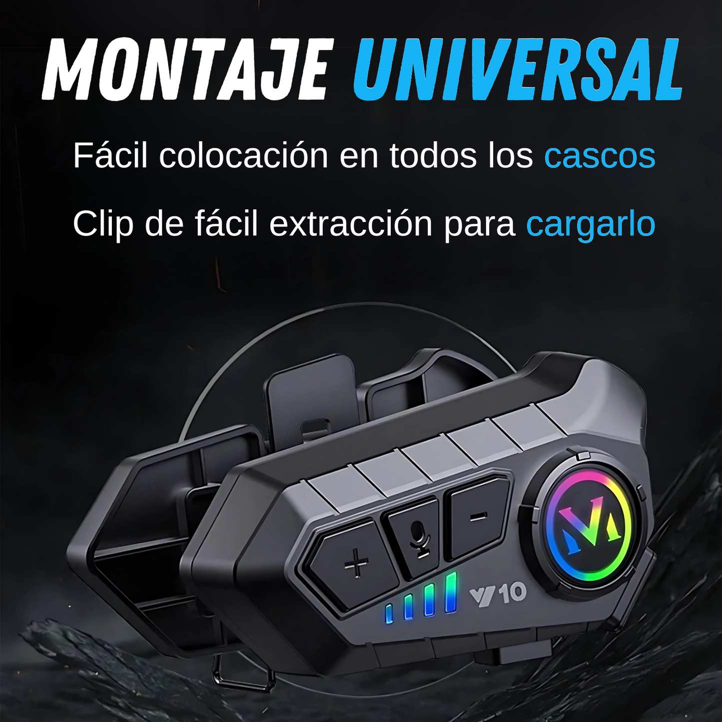 Intercomunicador Moto Casco Inalámbrico Bluetooth Llamadas