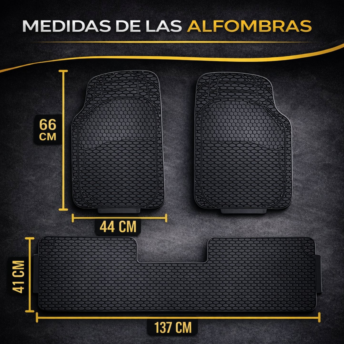 Juego Alfombra Para Auto De Goma Alfombras Universales Autos