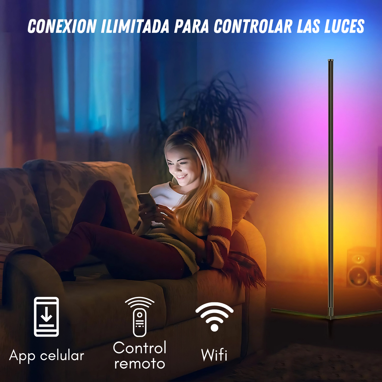Barra Tira Led Rgb Esquinera Lampara Luces Ambilight Wifi Bt