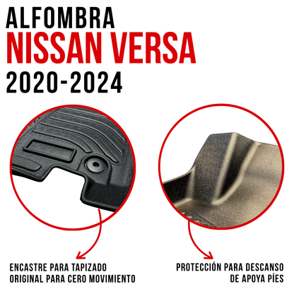 Alfombra Nissan Versa 2020/2024 Bandeja Rígida 5d Bandeja De Piso Dura