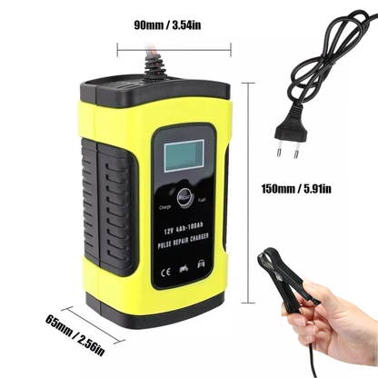 Cargador De Baterías De Autos Motos 12v Portátil Automático