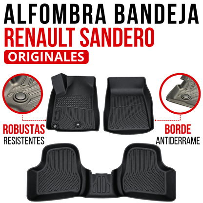 Alfombra Renault Sandero Bandeja Rígida 5D Bandeja de piso para auto