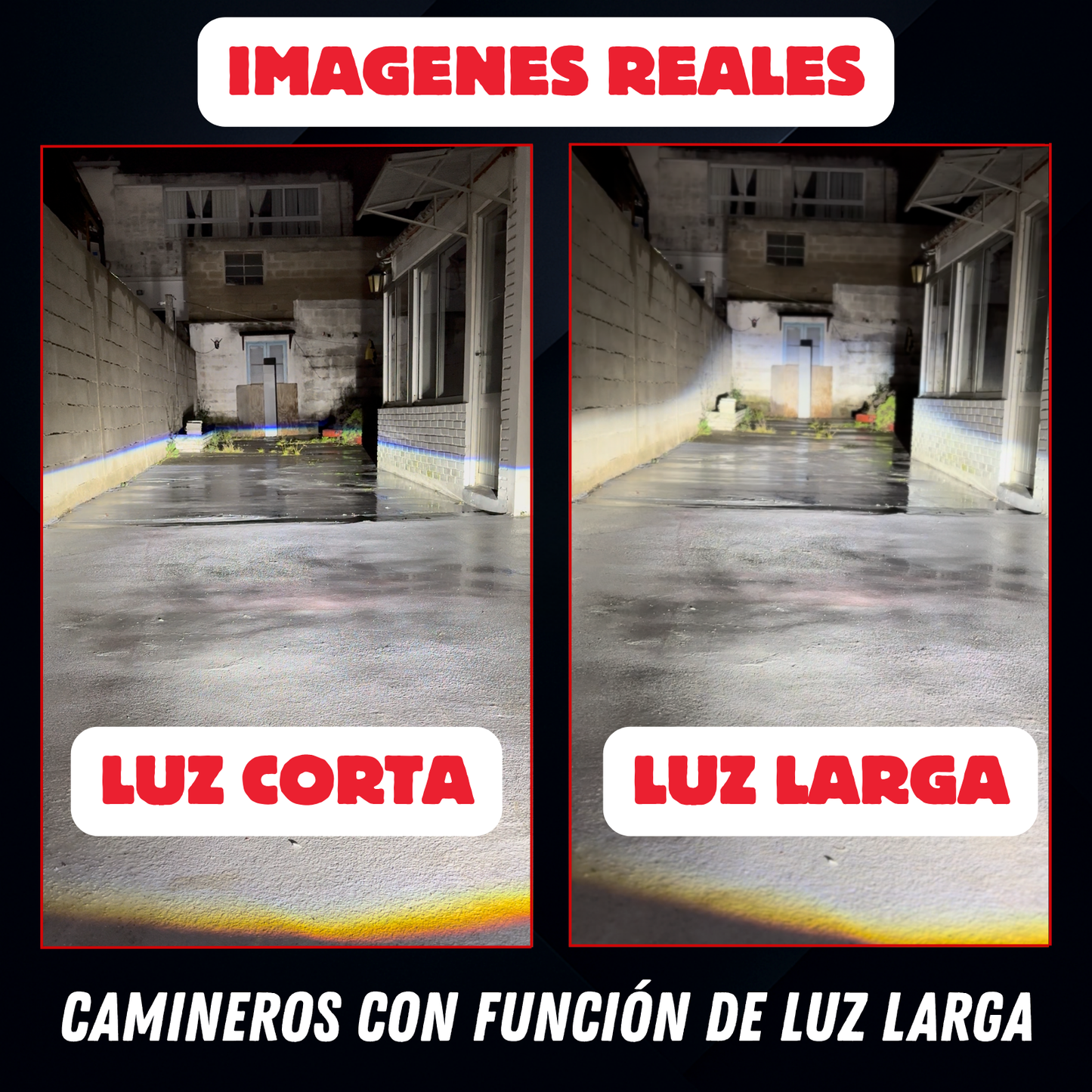 Kit Faros Camineros Led Con Lupa Proyectores H11 Auxiliares BLANCO Y AMARILLO