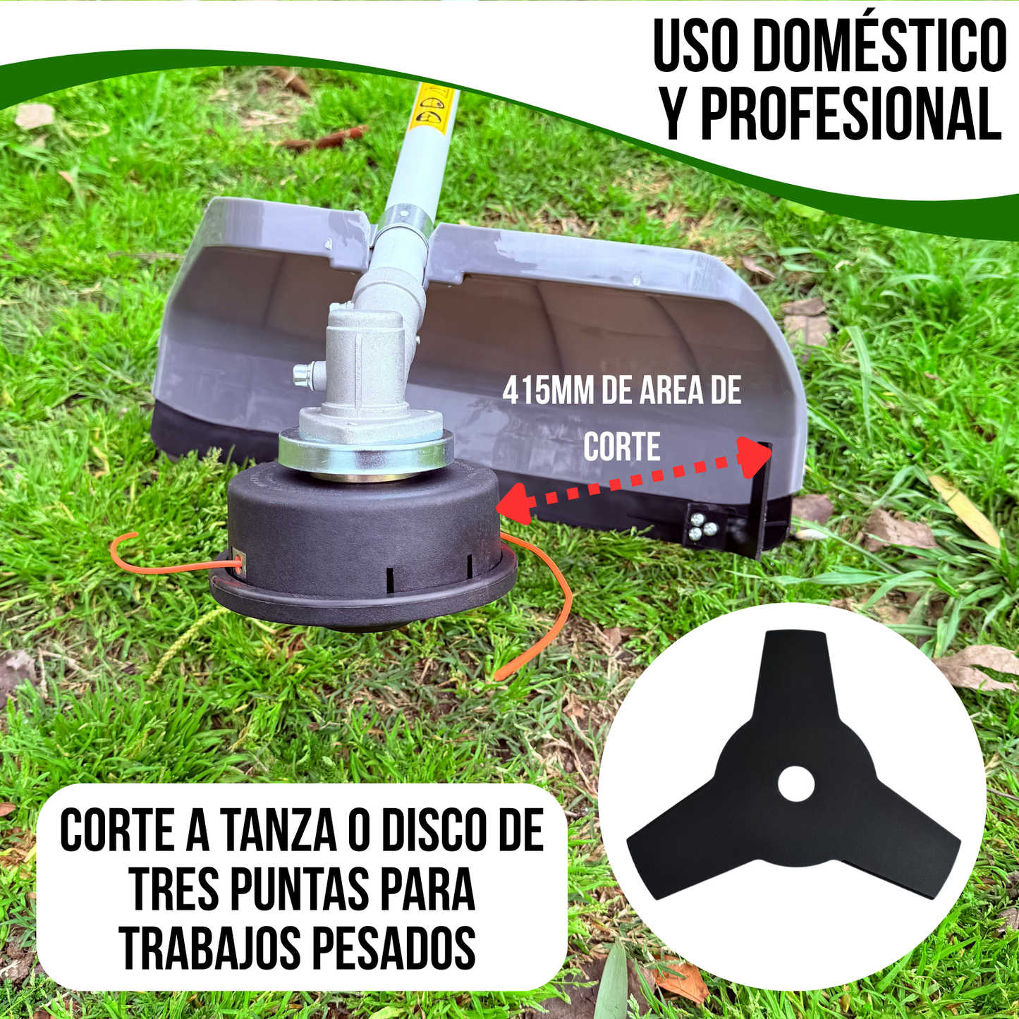 Desmalezadora Cortadora De Pasto Bordeadora A Nafta 52cc Gdx