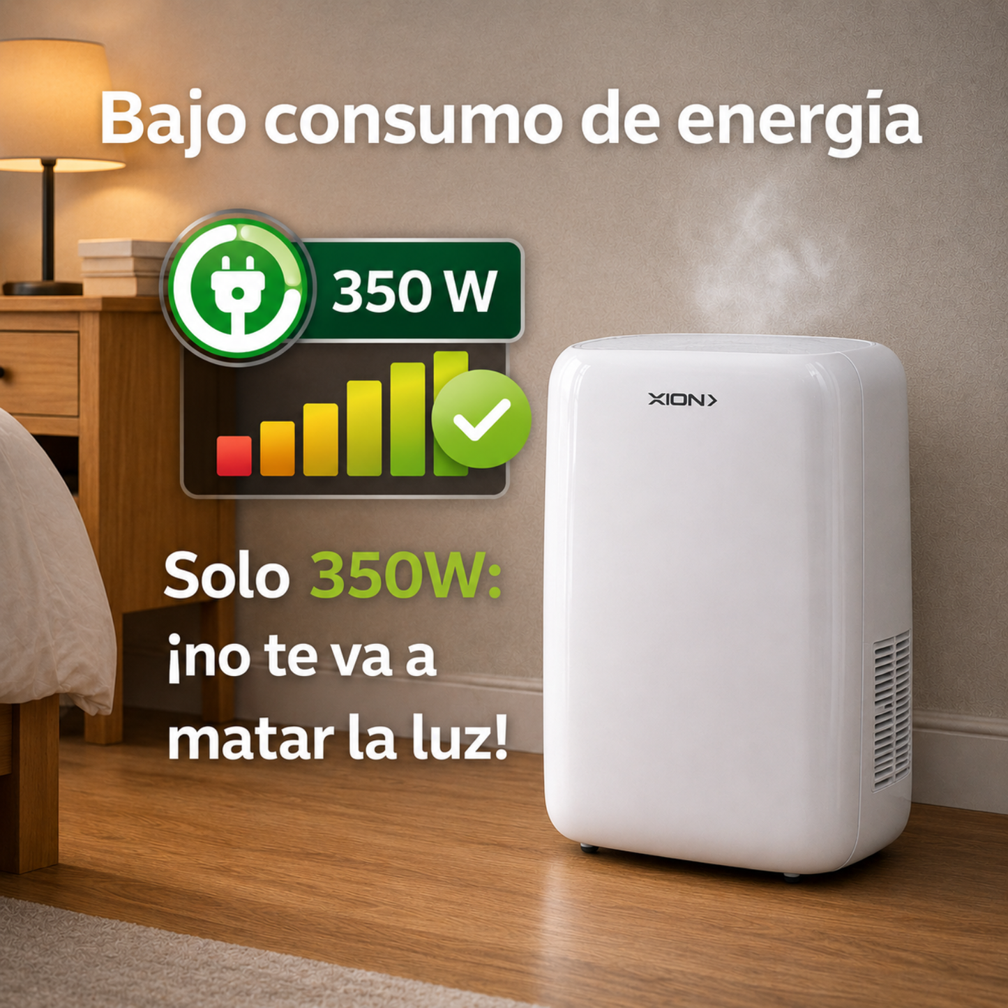 Deshumidificador De Aire Quita Humedad Hogar Baño 18lts Día