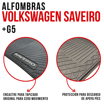 Set Juego Alfombras Volkswagen SAVEIRO en goma específicas