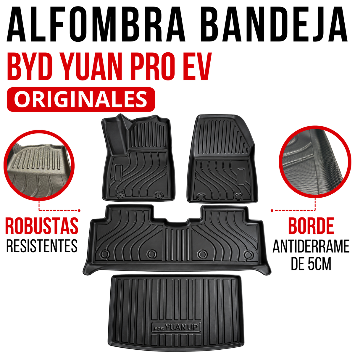 Alfombras Byd Yuan Pro De Bandeja Rígida 5d Alfombra Auto Suv