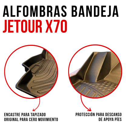 Juego Alfombra Jetour X70-x70plus Bandeja Rígida 5d Auto Suv Set de alfombras TPE