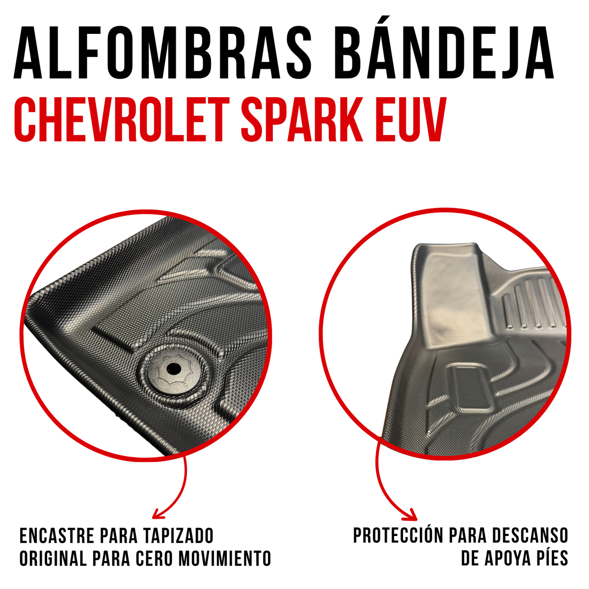 Juego Alfombras Bandeja Rígida 5d Específica Chevrolet Spark Euv