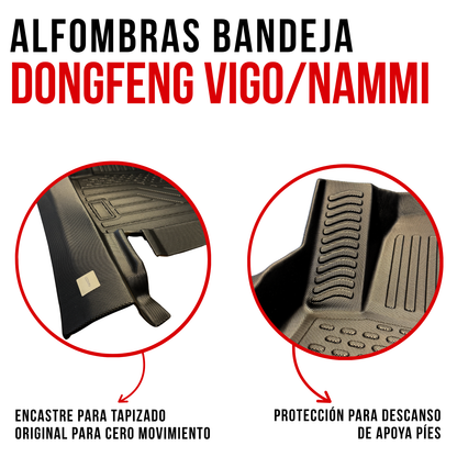 Alfombra Dongfeng Nammi y SUV VIGO Juego Bandeja Rígida 5d Original
