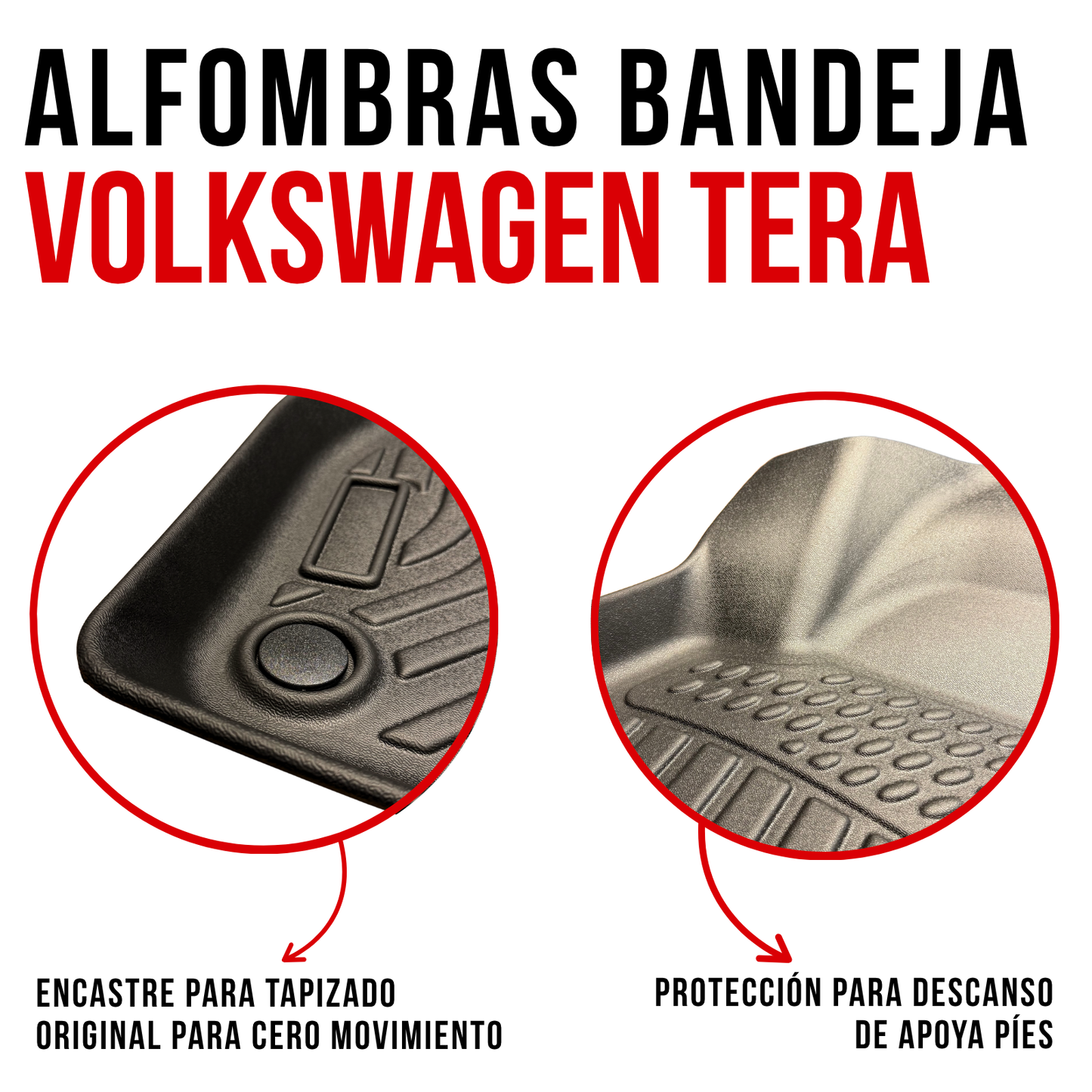Alfombra Volkswagen Tera Bandeja Rígida 5d Bandeja De Piso Set alfombras TPE